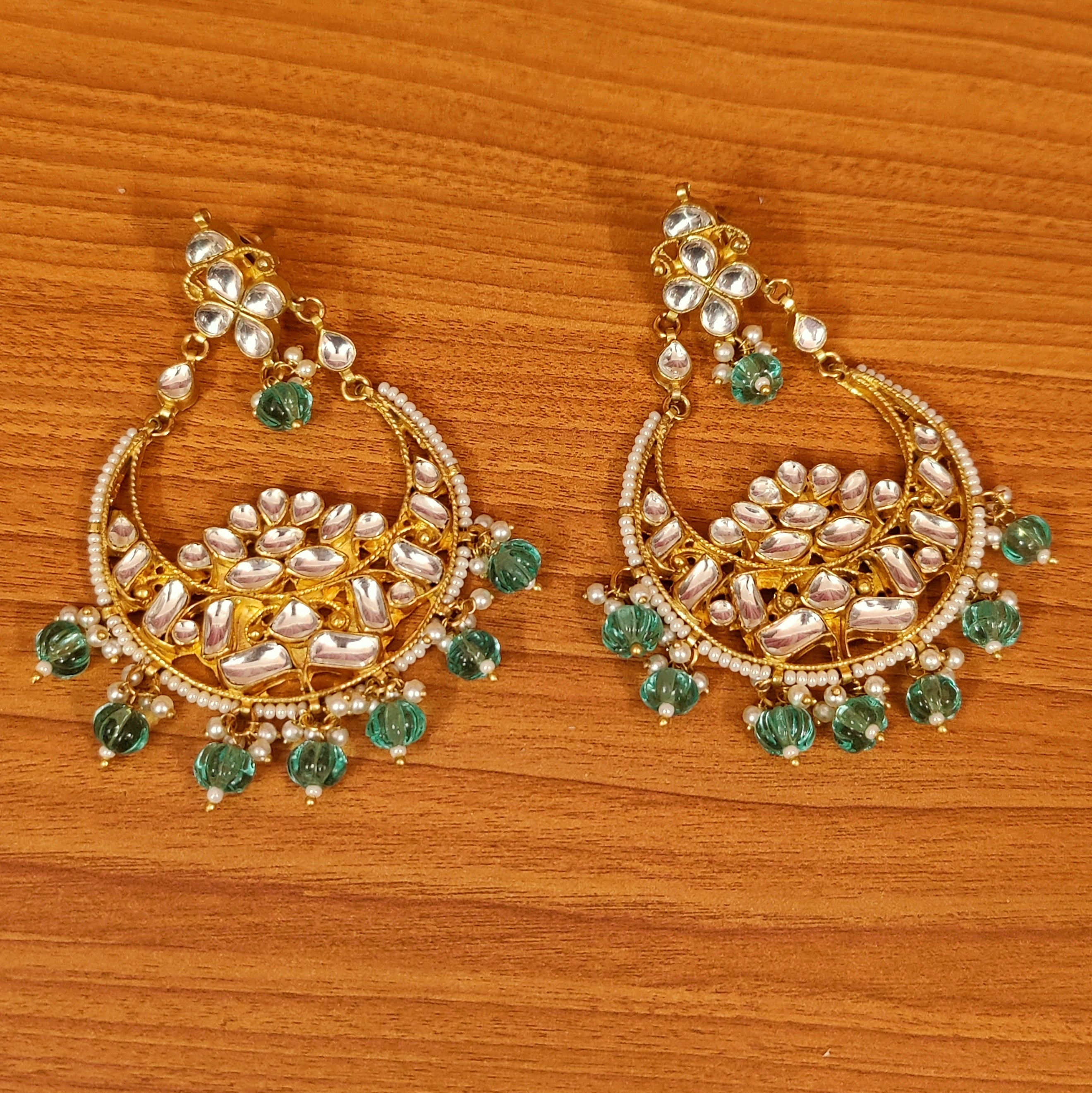 Kundan Earrings/polki/ Kundan Chandbali/ Indian Earrings/ Pearl Earrings  /pakistani Earrings / Bollywood Earrings /kundan Jewelry - Etsy Finland